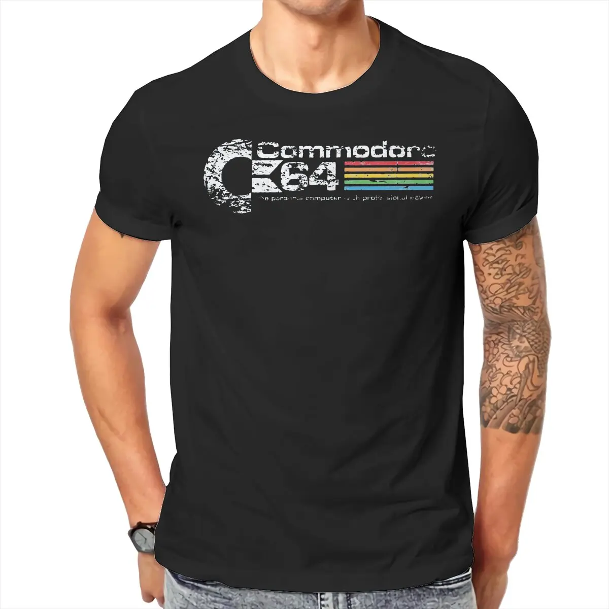 Commodore 64 By Mindspark Creativ Tshirt Vintage Men Grunge Teenager Clothing Tops Large Cotton O-Neck T Shirt