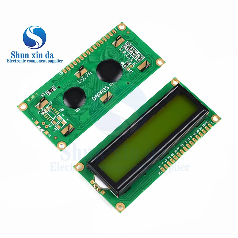 LCD1602 1602 Modulo LCD Blu/Giallo Verde Schermo 16x2 Caratteri Display LCD PCF8574T PCF8574 IIC I2C Interfaccia 5V per arduino
