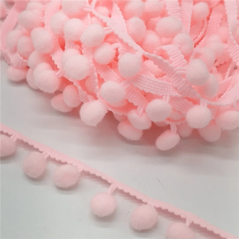 2 Yards pompon pizzo Trim palla nastro MINI perla pompon frangia nastro cucito pizzo tessuto Kintted fatto a mano accessori artigianali fai da te