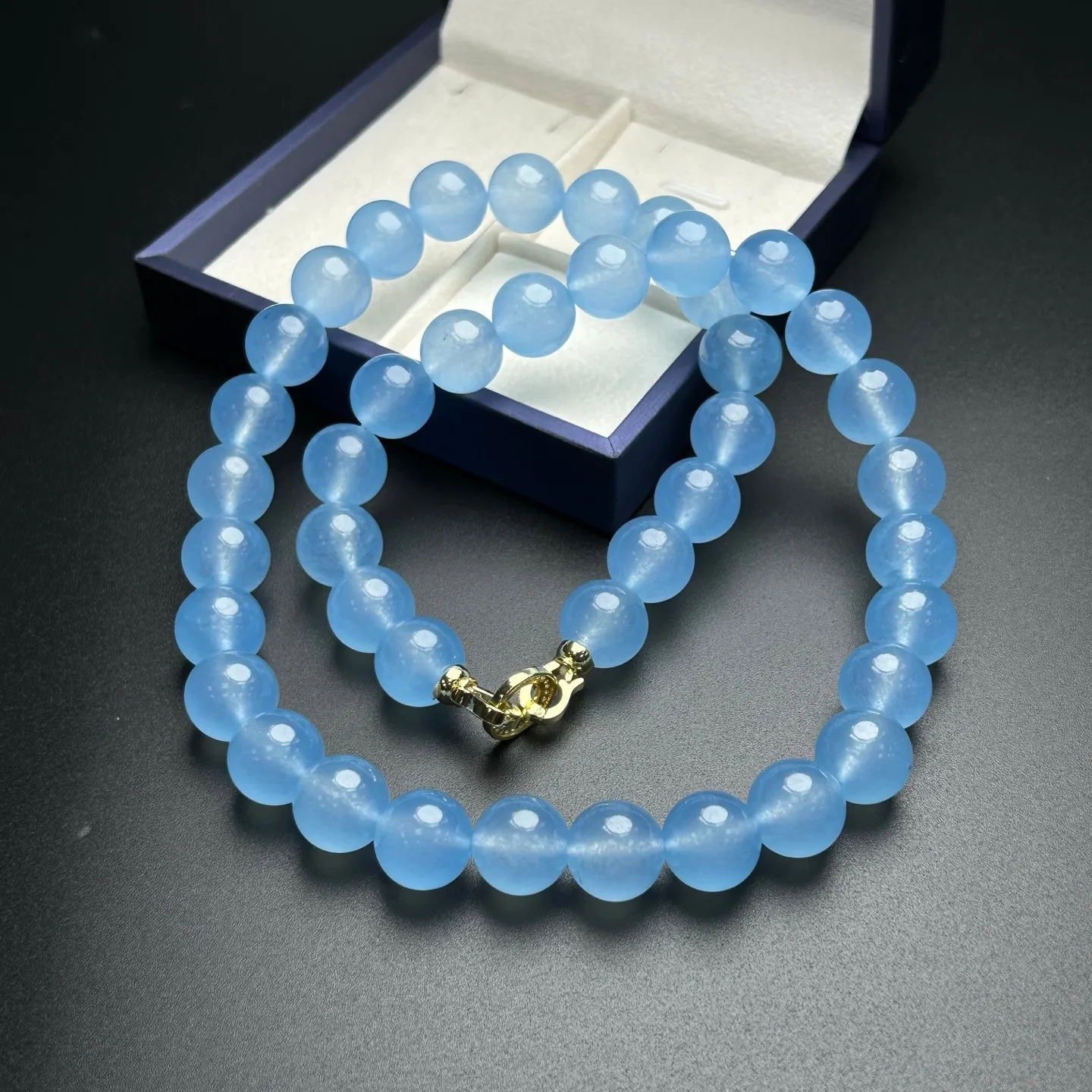 

Real Natural Ice blue Myanmar Beads Jade jadeite Necklaces & Pendants