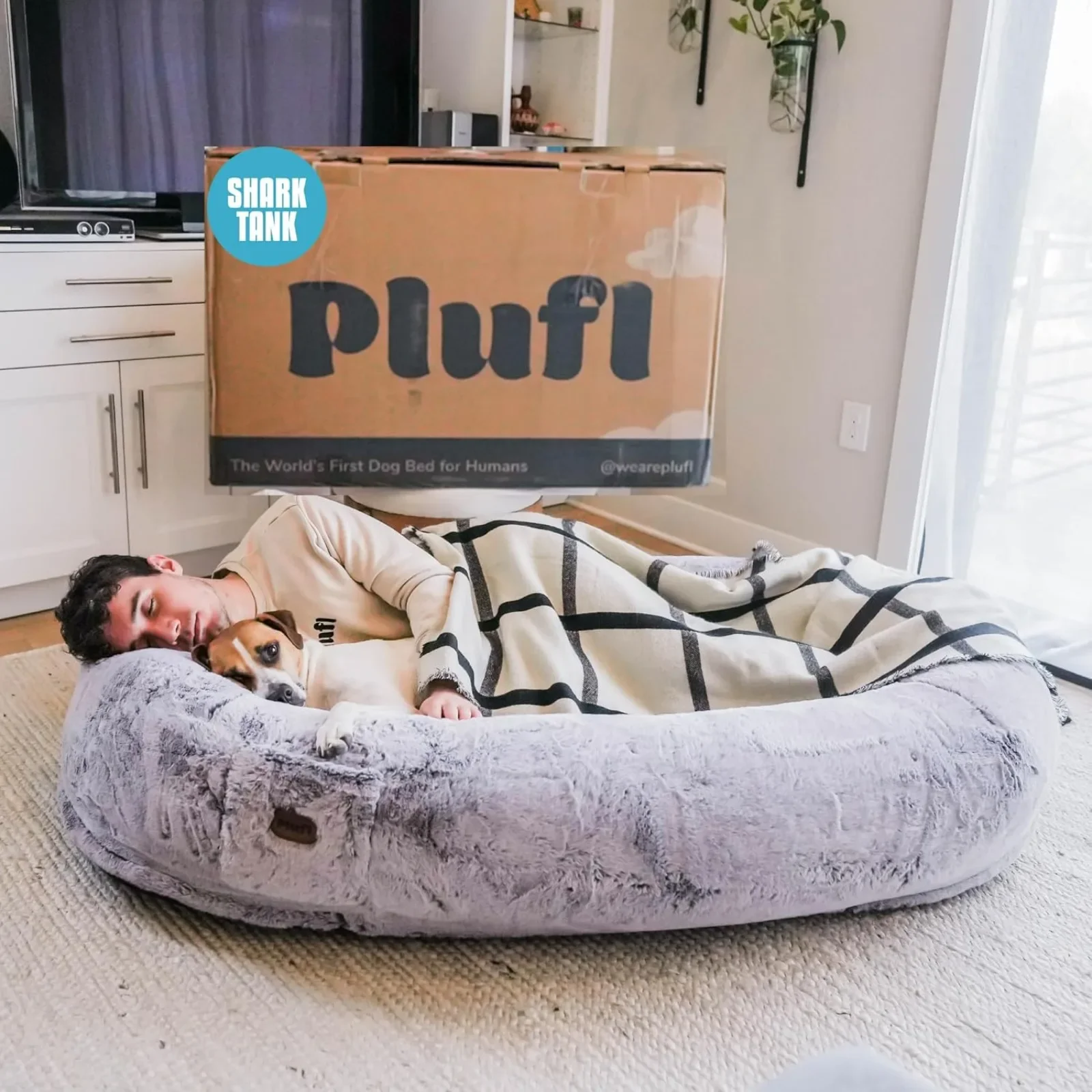 

US, The Original Human Dog Bed for Adults, Kids, and Pets. As Seen on Shark Tank. Comfy Plush Large Bean