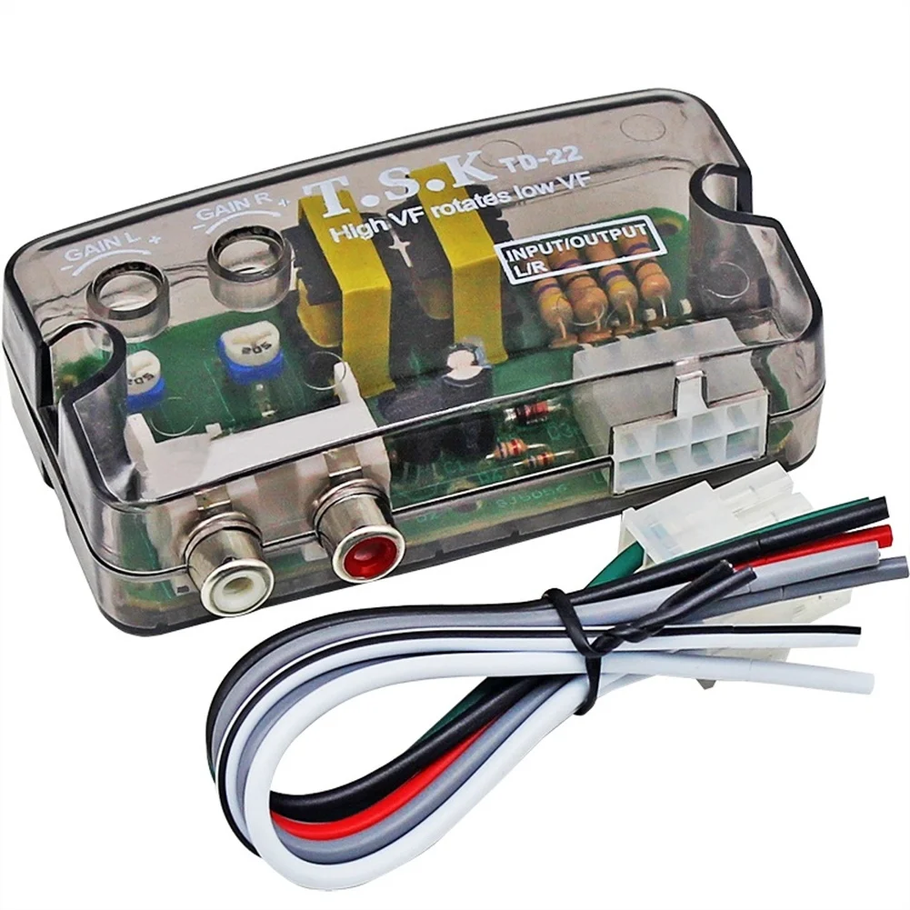 Improve Factory Car Sound System Subwoofer Connection Transparent Audio Converter Delay Switch Circuit 8.55*4.55*2.90