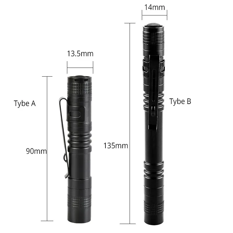 4 PCS Super Small Mini LED Flashlight Torch Handheld Portable Pen Light Linterna Pocket Torch for Camping Fishing Lantern Lights