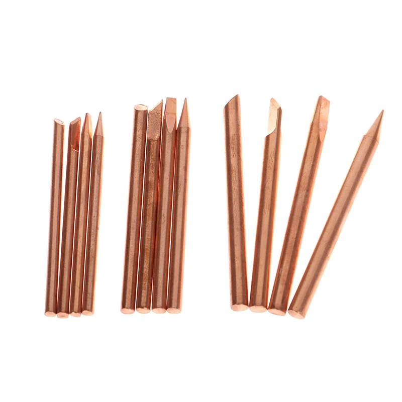 4pcs External Heat Solder Iron Tip B C D K Pure Copper Solder Head 30W 40W 60W Replacement Tip Welder Repair Tools