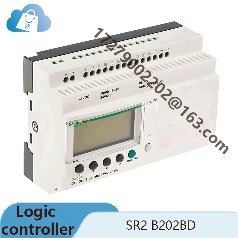 New SR2 B202BD Zelio 20-bit logic controller with panel 24VDC voltage with 12-bit input and 8-bit relay output sr2b202bd