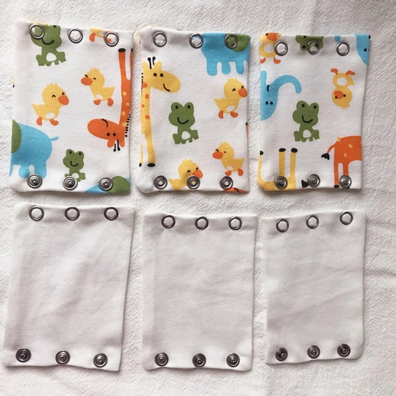 5Pcs Baby Clothes Extender Onesie Cotton Extender Bodysuit Jumpsuit Diaper Romper Extend Film Baby Romper Crotch Partner