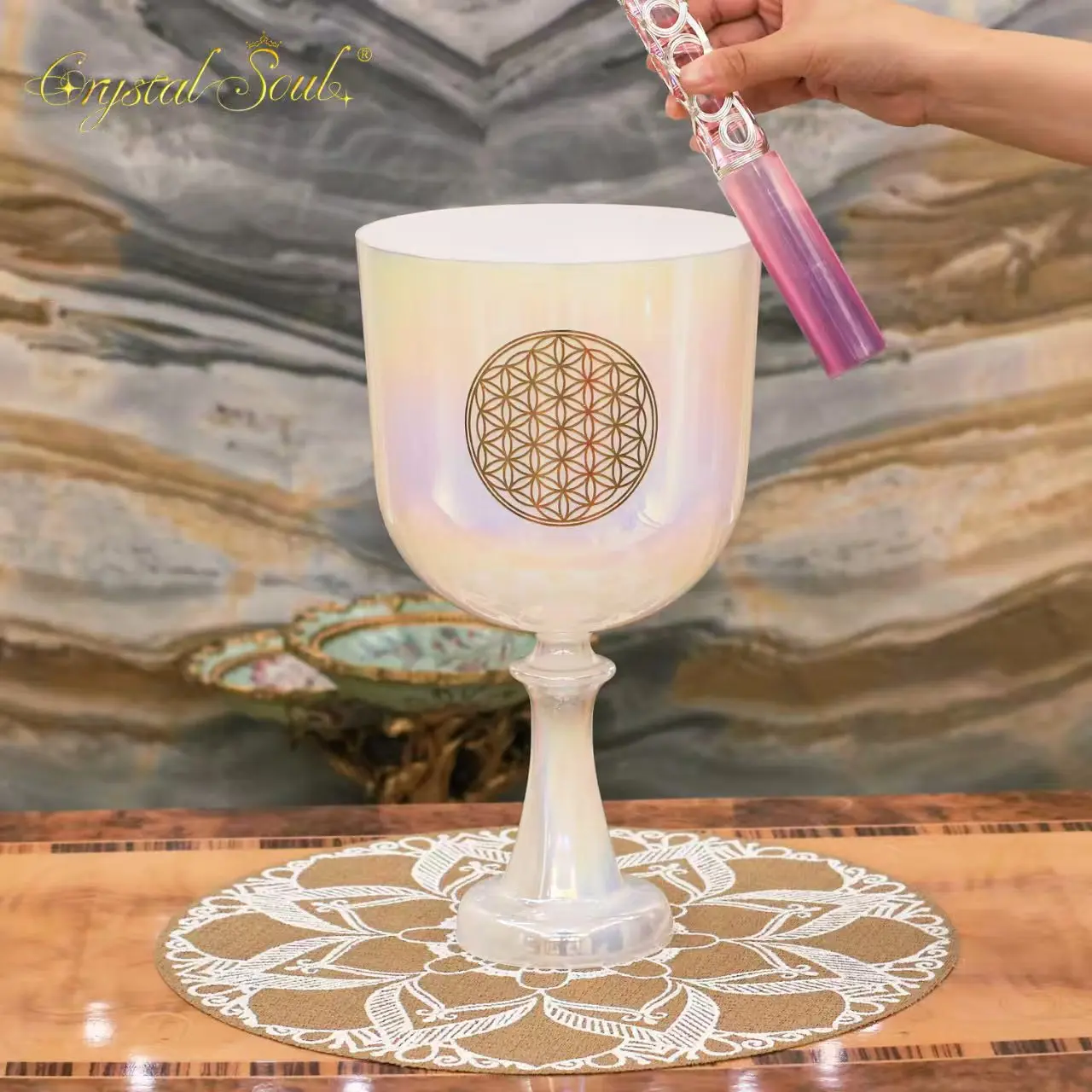 Crystal Soul  Customizable Color Holy Grail Yoga Sound Energy Healing Instruments