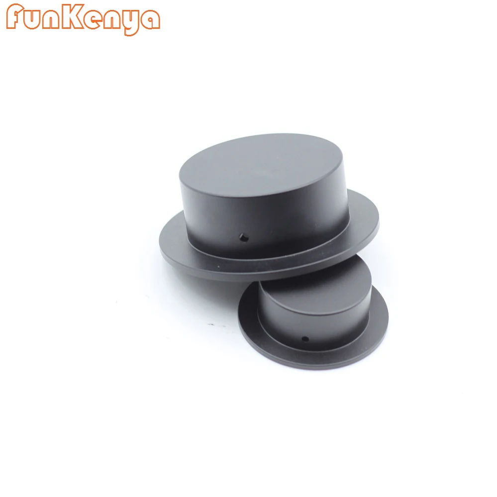 Oversized Top Hat Knob Power Amplifier Knob Volume Knob Diameter 102mm 68mm DIY Black Aluminum Switch Potentiometer Handle