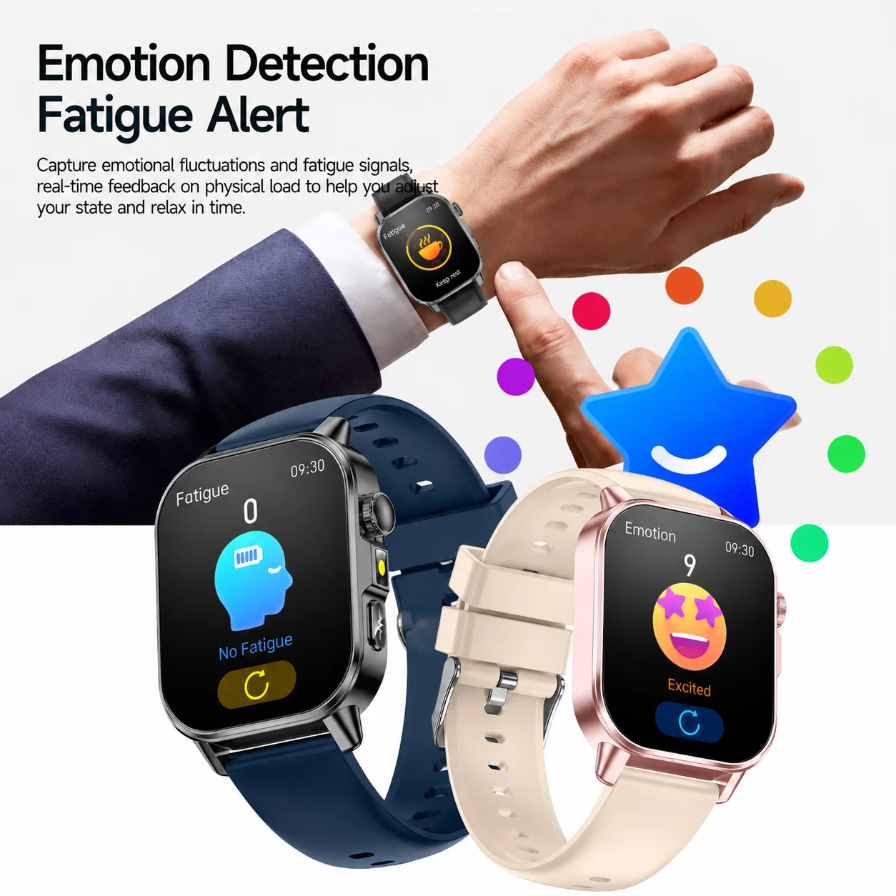 ECG Smart Watch AI Health Blood Pressure Temperature Tracker Flashlight Bluetooth Call IP68 Waterproof Men Women Smartwatch view 6