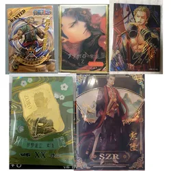 Anime One Piece Roronoa Zoro Limited Metal Cards Game Collectible Card Toy Birthday Gift