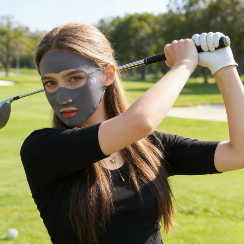 

Летняя женская маска для лица от солнца, дышащая и устойчивая к УФ-излучению, для активного отдыха, бега и спорта, из ледяного шелка