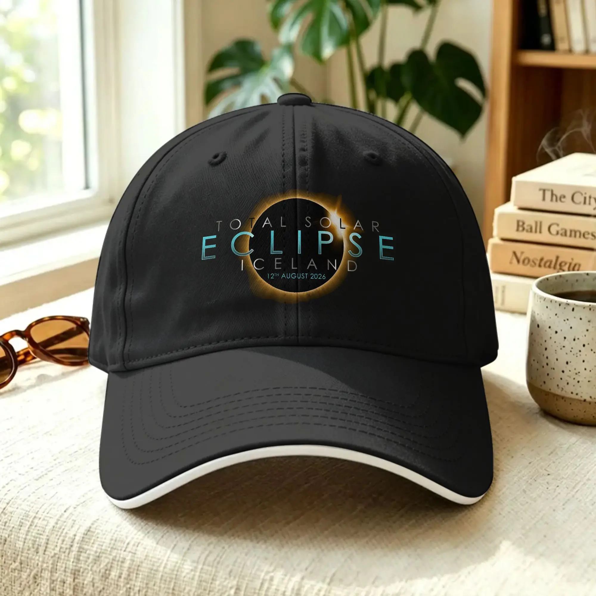 Iceland Total Solar Eclipse August 2026  Sun Baseball Cap  Spring Casual Hip Hop Hats For Unisex-Teens  Hippie Baseball Caps