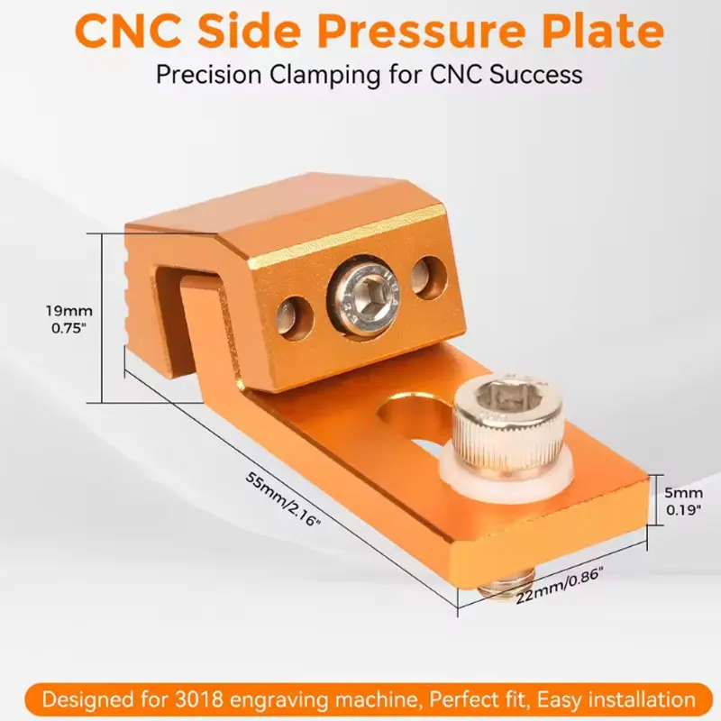 CNC Side Fixture Clamp for CNC 3018 Fixed T-Track Precision Fixtures Clamping Vise Aluminum Tiger Claw Flat End Bench