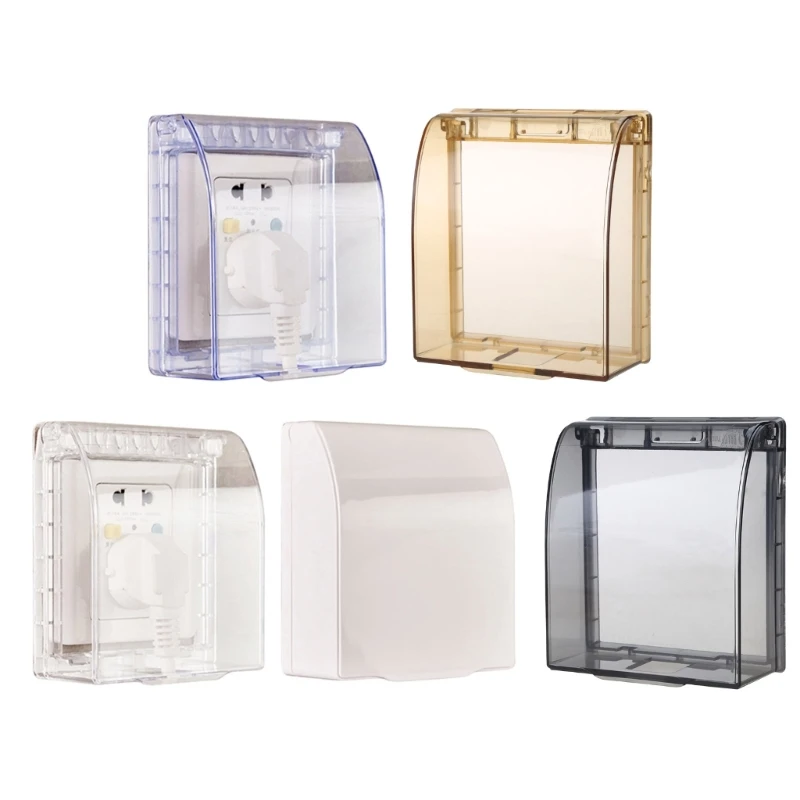 2024 New Type 86 Heightened Waterproof Splashproof Box Bathroom Accessories Electrical Wall Socket for Protection Cover