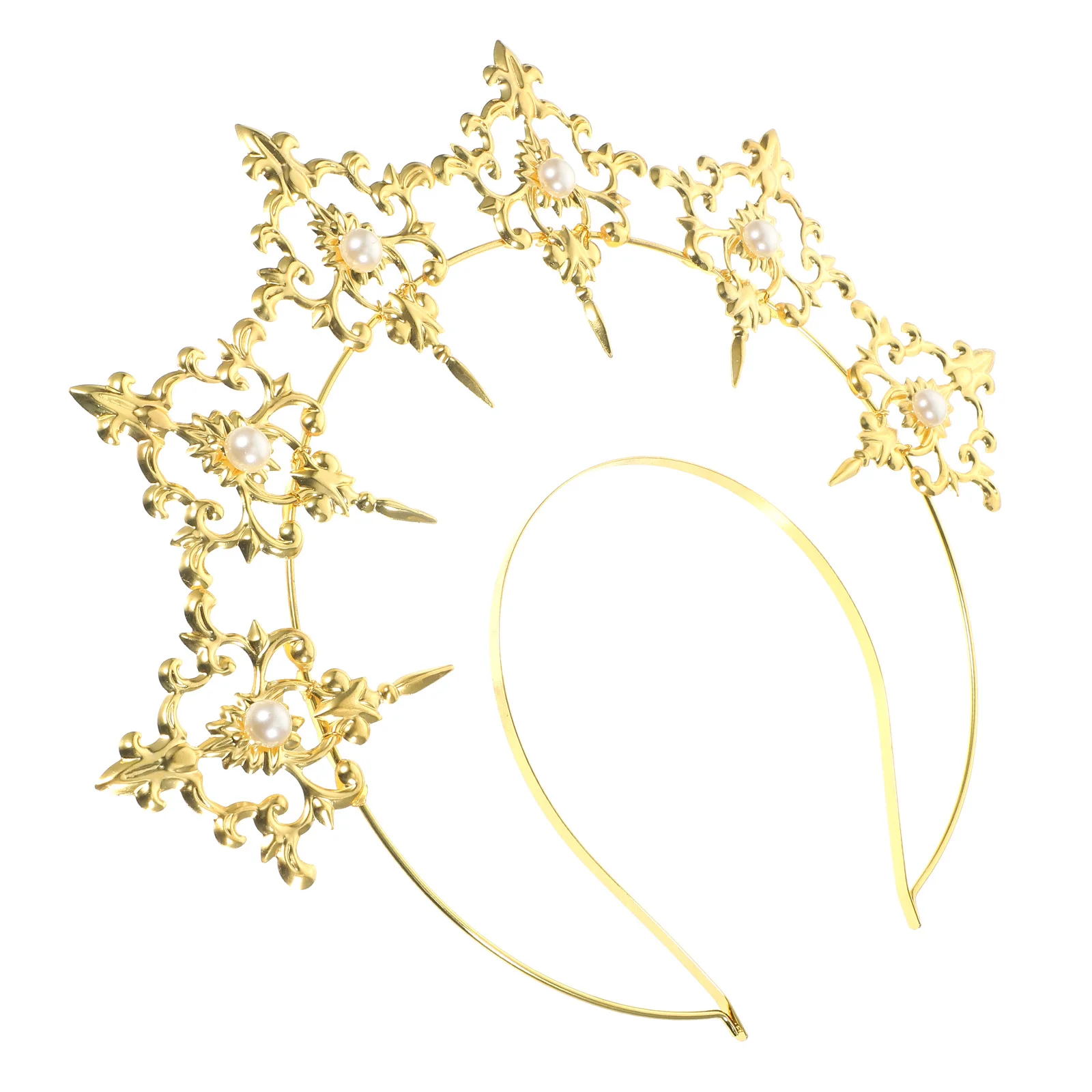 

Our Lady's Headband Bride Headpieces for Wedding Gold Women Bridal Hair Bands Headgear Women's