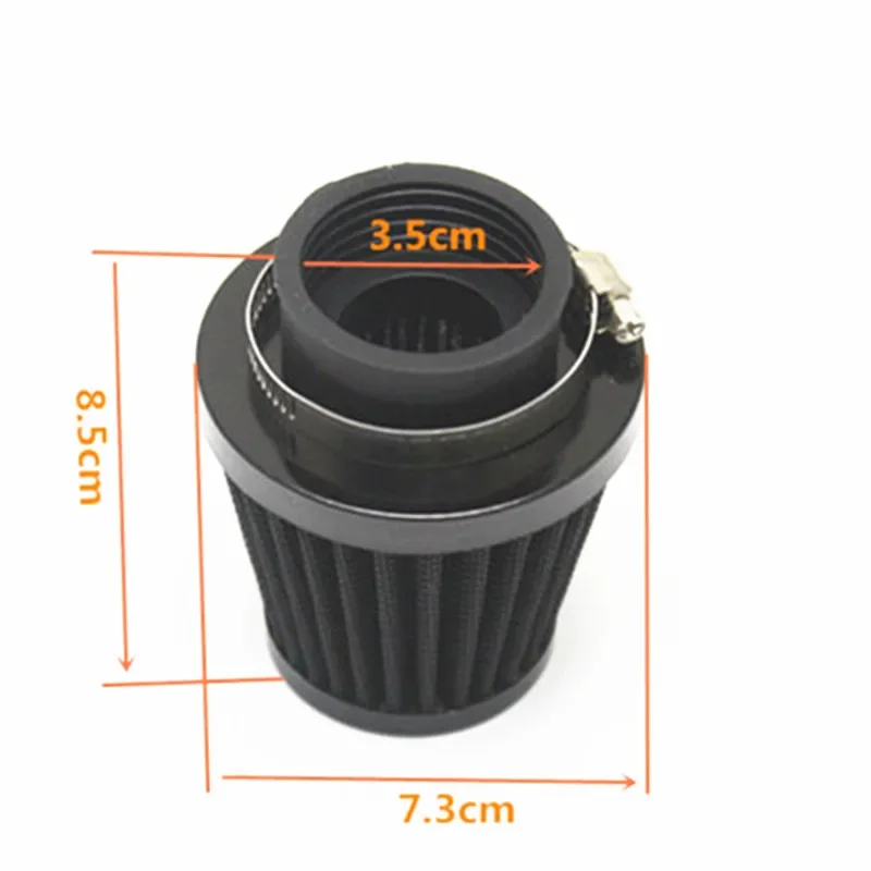 35mm 38mm 40mm 42mm 48mm 50mm 52mm 54mm 60mm Black Motorcycle Clamp-on Air Filter Cleaner ATV Quad For Honda Yamaha