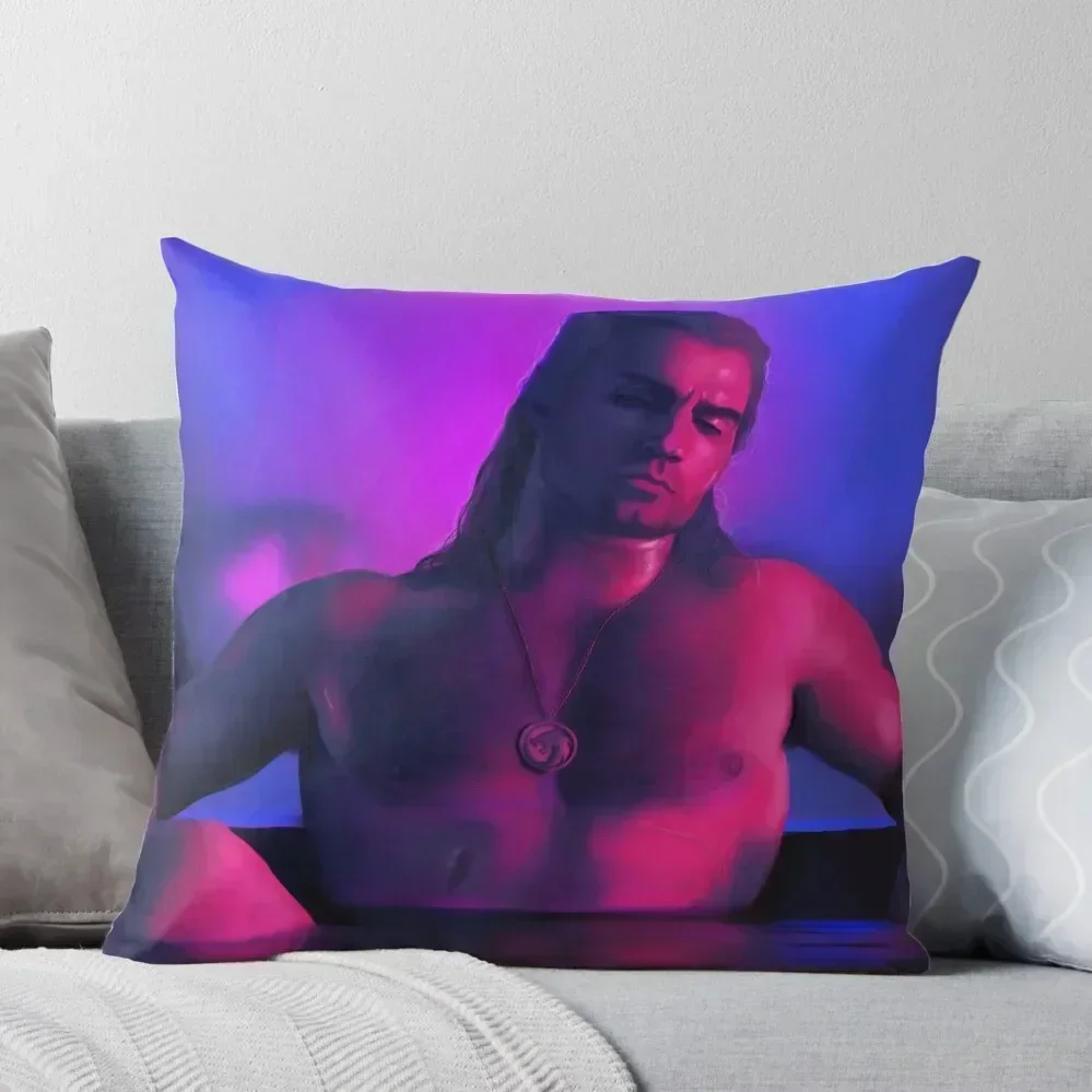 

Neon Geralt Throw Pillow bed pillows pillows decor home Plaid Sofa Luxury Cushion Cover pillow