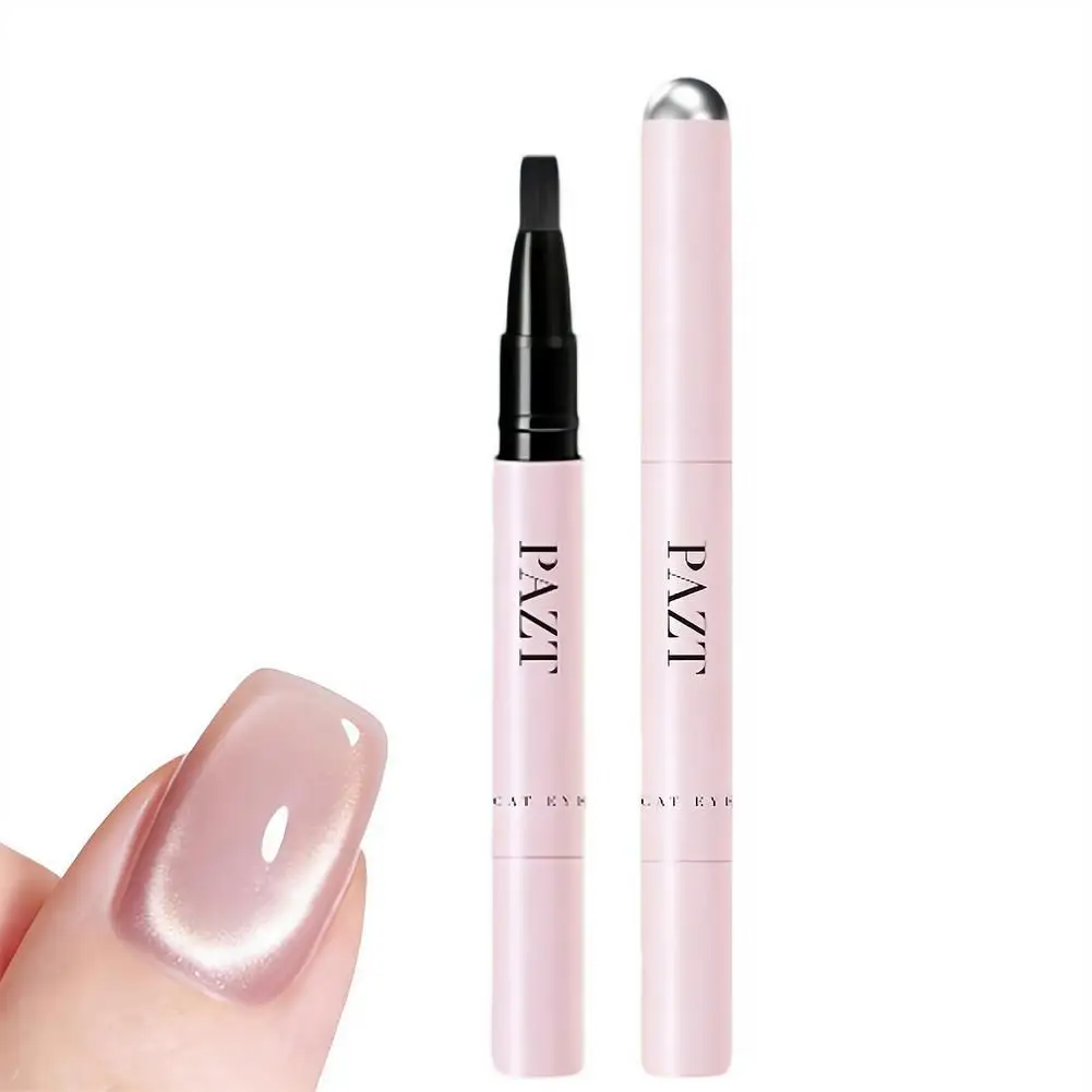Magnetischer Gel-Nagellack-Stift, 7-in-1 Glitzer Katzenauge Gel-Nagellack, Kein Unterlack/Überlack Nötig, Tragbarer Ein-Schritt-Nagellack-Stift – Detail 1