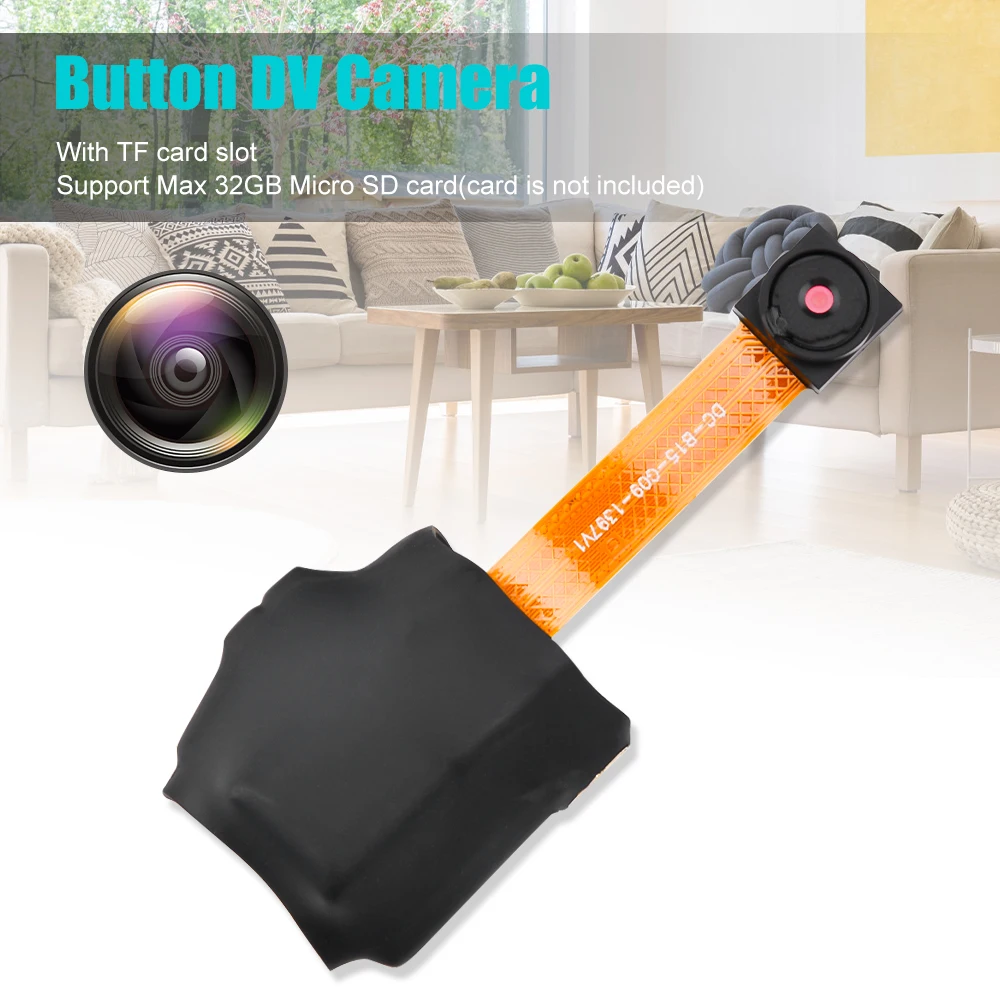 T-Shirt Button Design Mini Camera 3 In 1 Take Photos Video & Audio Recording Outdoors Portable Micro Camcorders Loop Recording