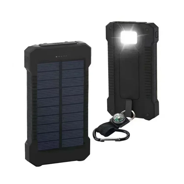 200000mAh Solar Power Bank LEDSOS Flashlight FAST Charging External Battery Portable Waterproof Powerbank for Smart Mobile Phone