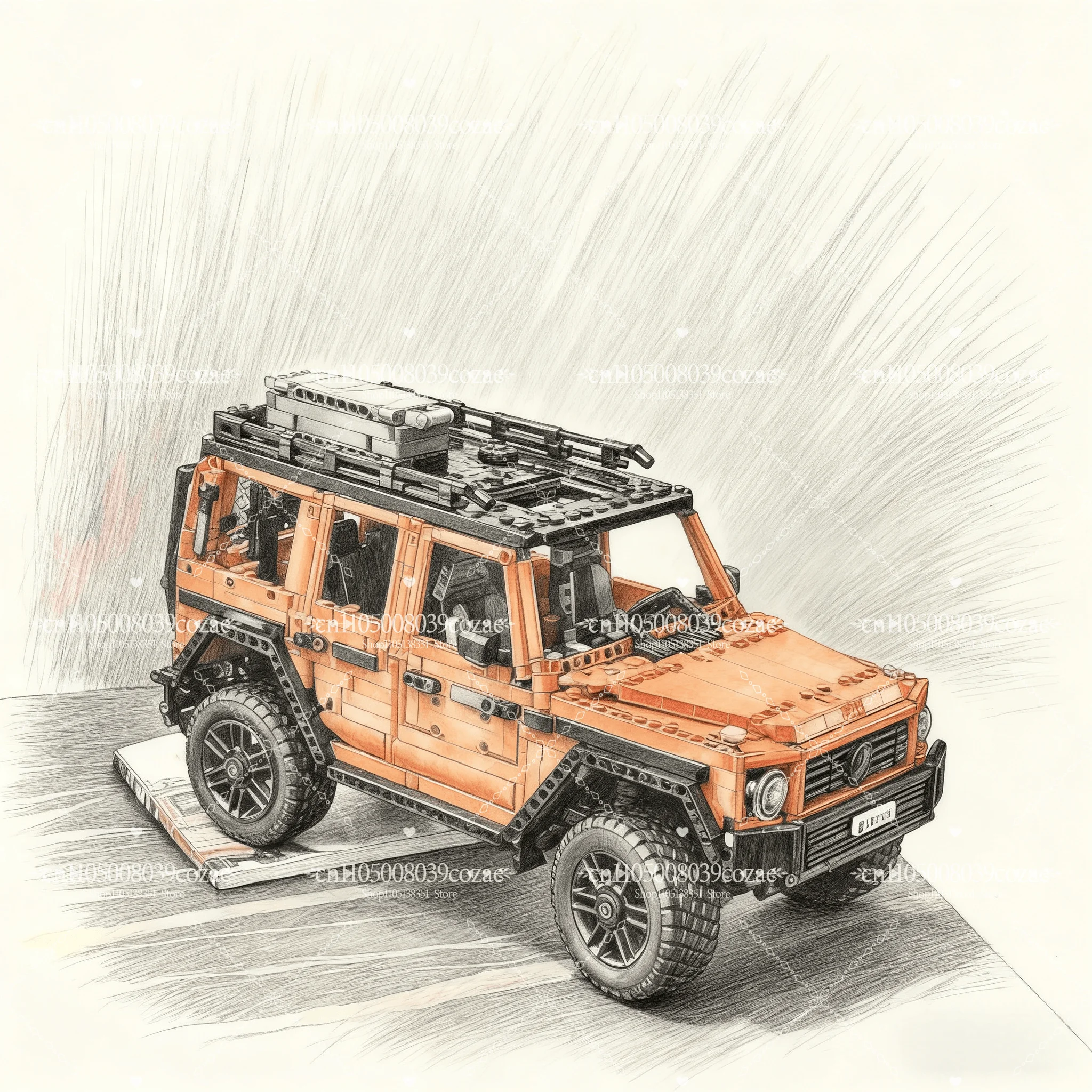 

2891 шт. технический внедорожник модель автомобиля строительные блоки кирпичи игрушки для детей мальчики фестиваль вечерние подарки