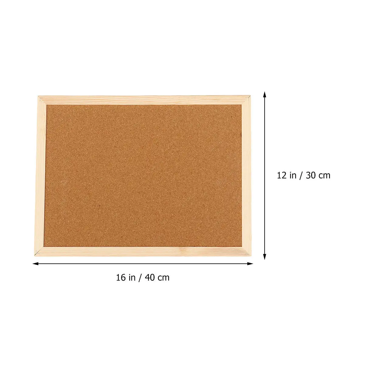 Soft Cork Message Board Light Brown Wooden Frame Smooth Writing Memo Pin Notice Board Photo Wall Bulletin for Home Office