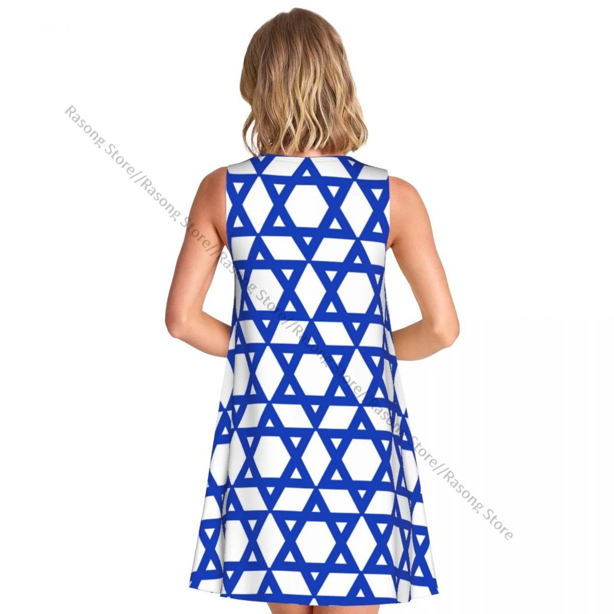 Abito da donna Star Israel Pattern Summer Casual T Shirt Beach Cover up Tank Dress