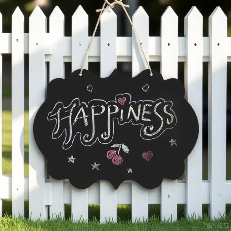 Chalkboard Sign Double-Sided Reusable Message Board Wall Decor Hanging Blackboard for Writing Notes Home Office Wedding