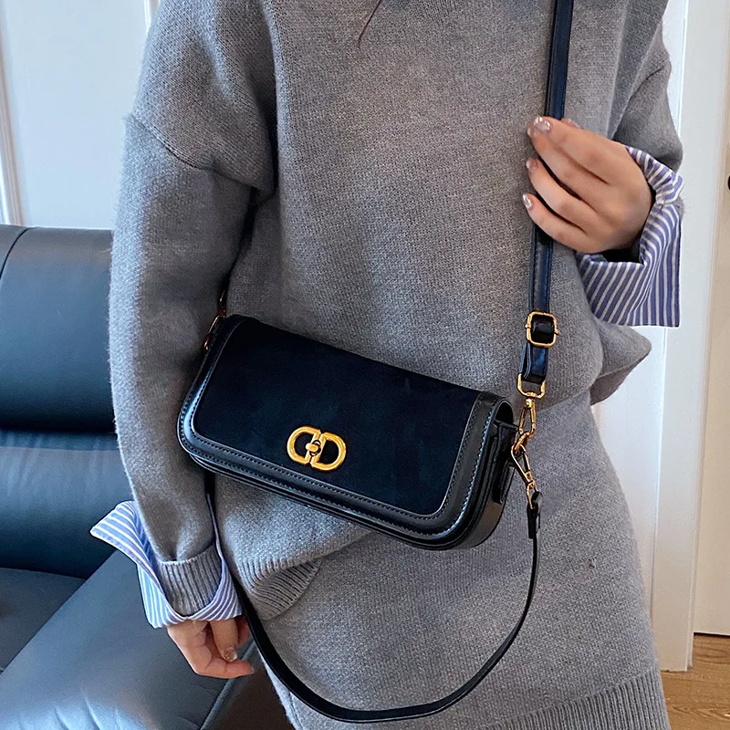 2025년 신상 여성 미니멀리스트 작은 사각 가방, 세련된 조절 가능한 스트랩 크로스바디 백, 다용도 숄더 토트백, 업무 및 데이트용