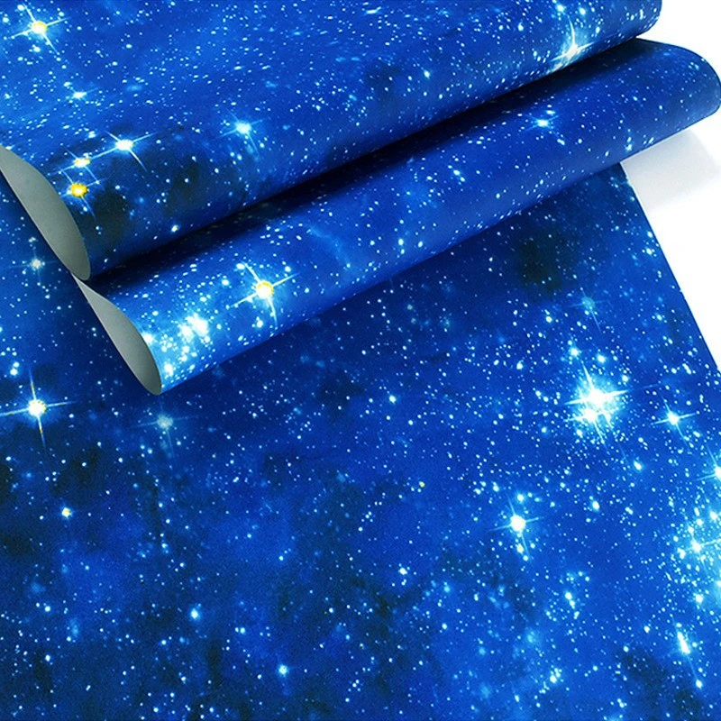 3D Starry Sky Self-Adhesive Wallpaper Ceiling Sticker Home Decor Wallpaper Thick Waterproof Pvc Wall Stickers Tear And Stick