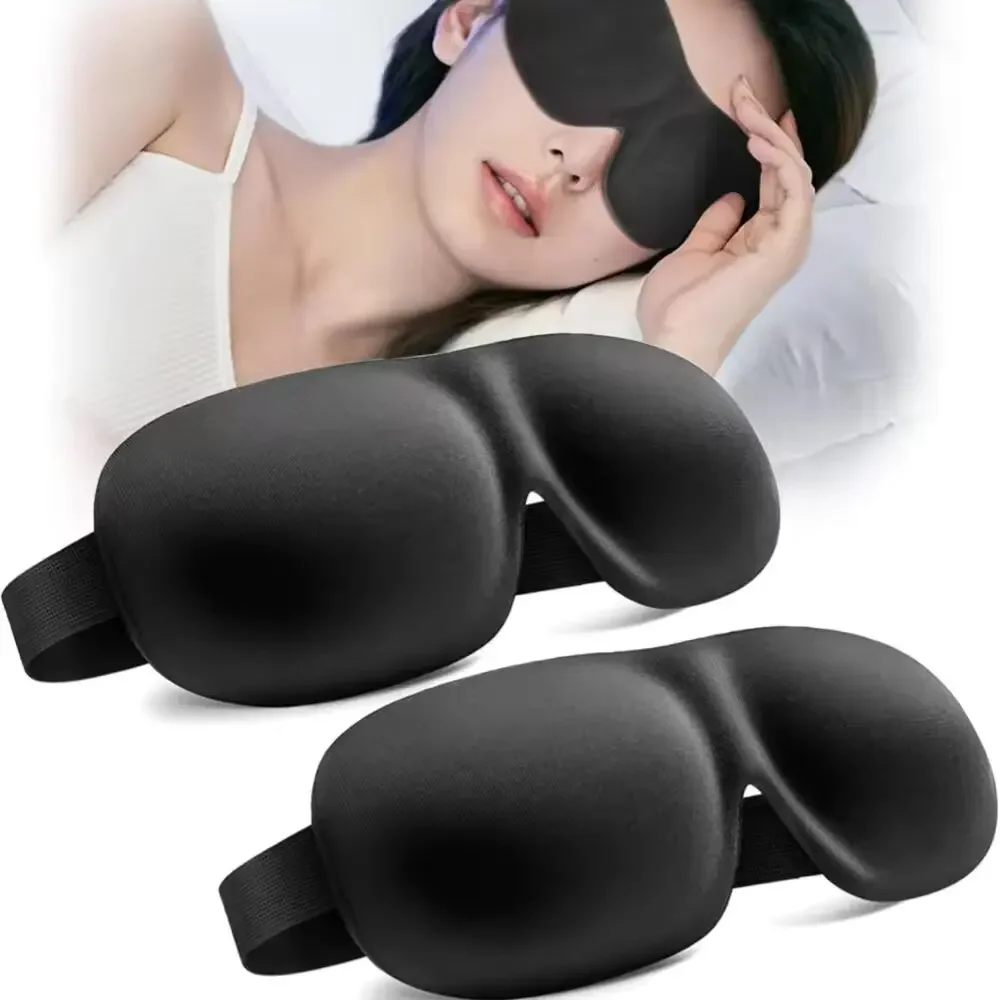 3D Contour Sleep Eye Mask Suitable for Side Sleepers -100% Blackout Soft and Stress Free - Suitable for Travel Napping Yoga