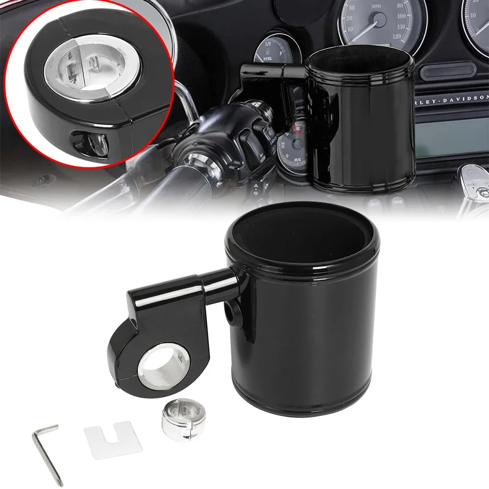 Motorcycle Handlebar Cup Holder Aluminium Alloy Adjustable 7/8