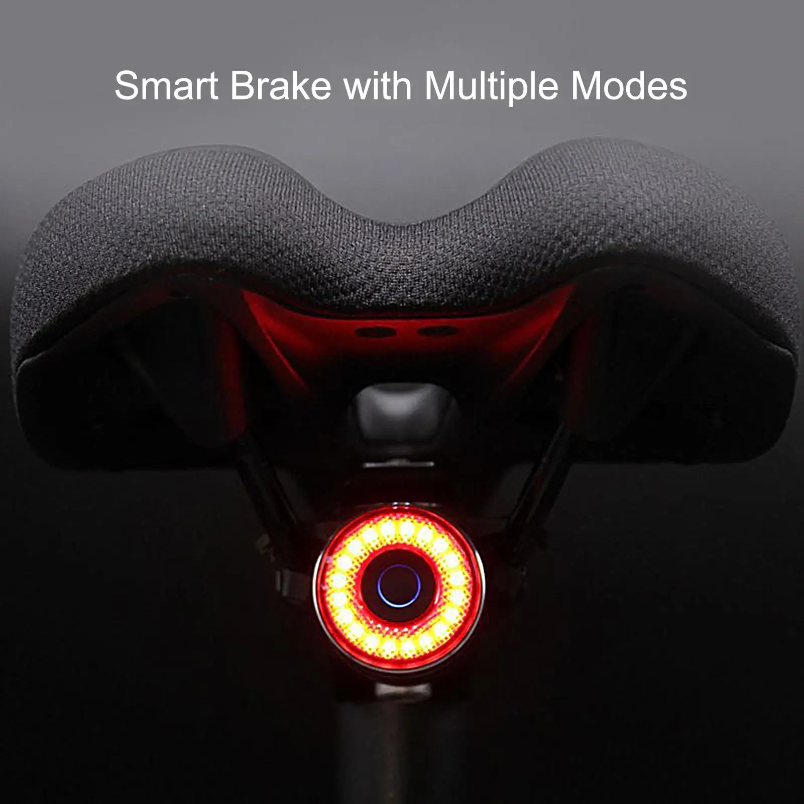 Bicycle Tail Light Smart Bike Back Sensing Light Waterproof Brake Sensing Lamp For Riding Mountain Road Daily Commuting Camping