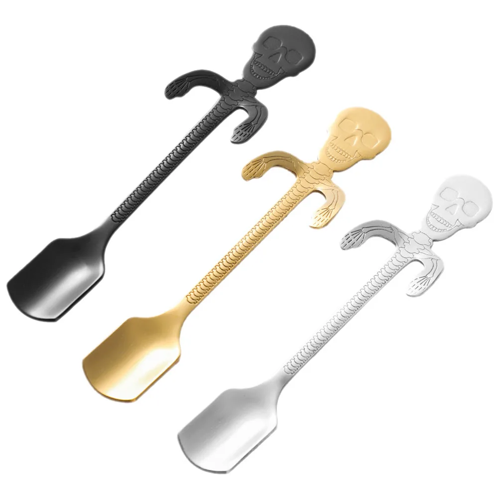 

3 Pcs Stainless Spoon 304 Material Polished Reusable Multipurpose Kitchen Tool for Beverages Gifts