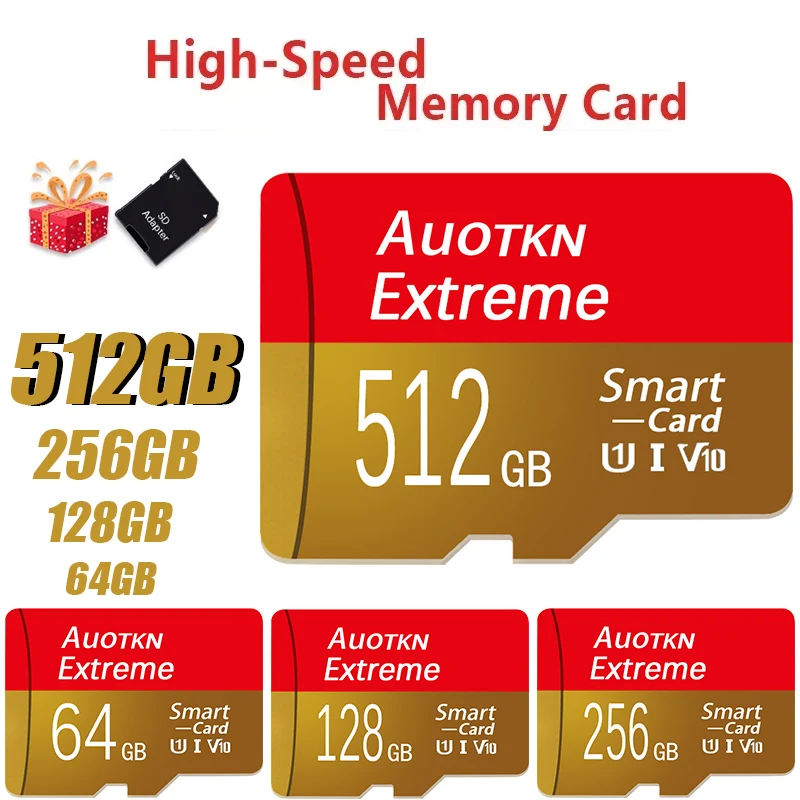 High Speed Micro TF Card 128GB 64GB Memory Card 256GB 512GB class10 Plus Flash Mini SD Card 32GB 16GB for HD cameras Monitoring