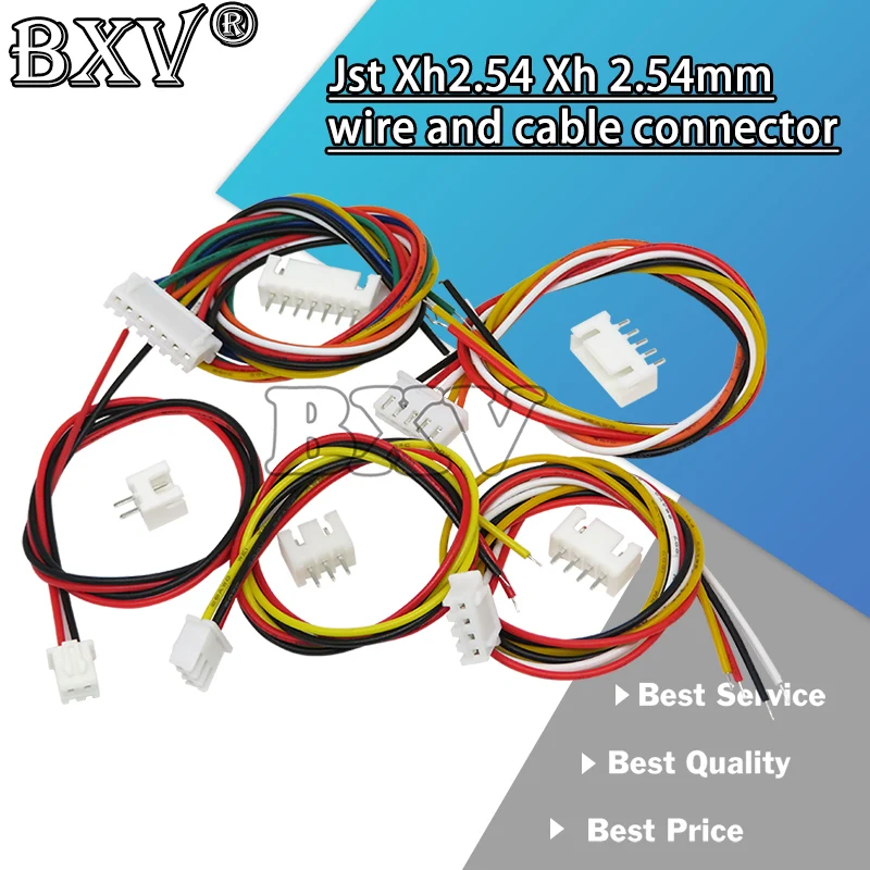 10Sets Jst Xh2.54 Xh 2.54mm Wire Cable Connector 2/3/4/5/6/7/8/9/10 Pin Pitch Male Female Plug Socket 20cm Wire Length 26AWG New