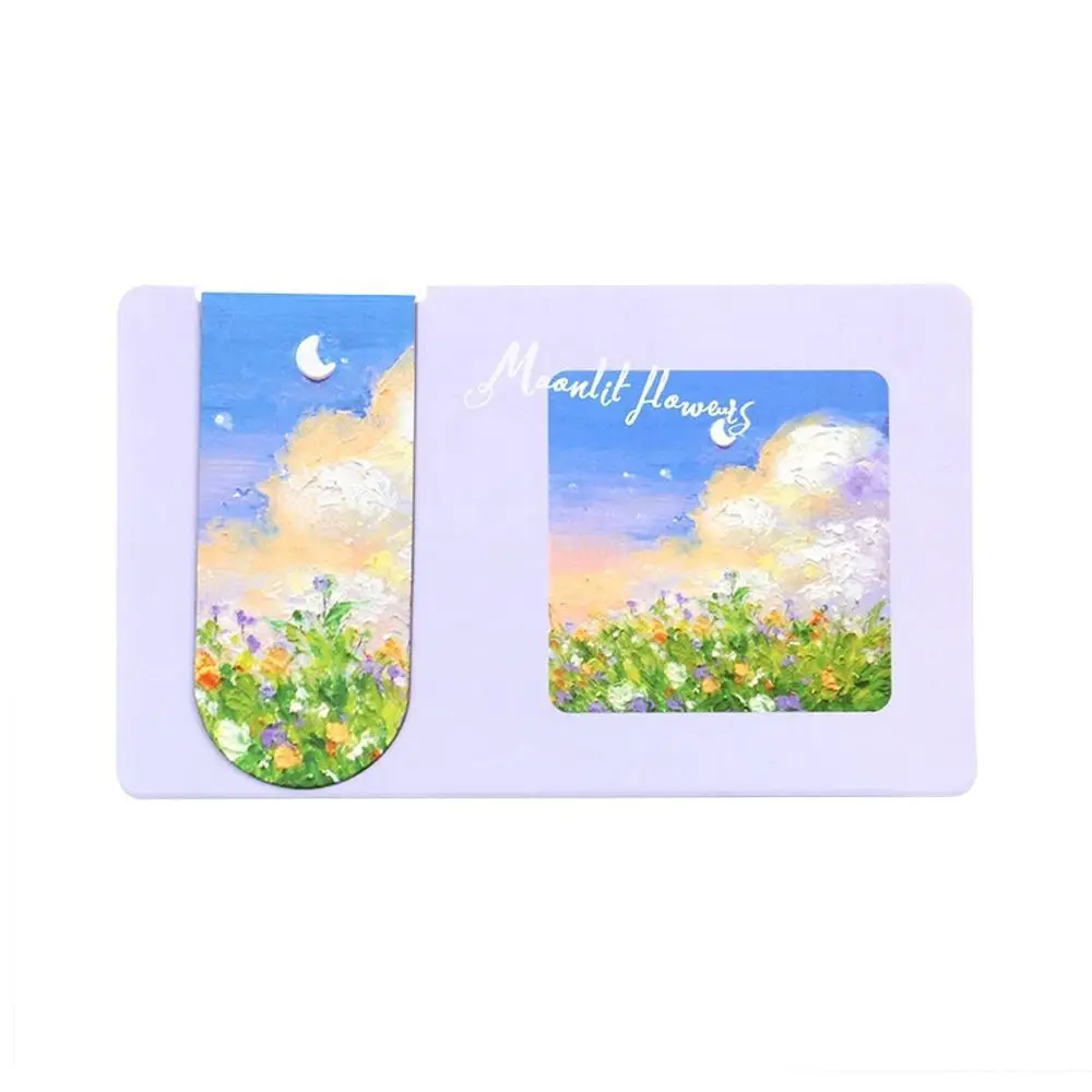 Accessories Flower Sea Oil Paintings Series Reading Assistant Paper Clip Page Label Magnet Book Clip Book Clip Magnet Bookmark