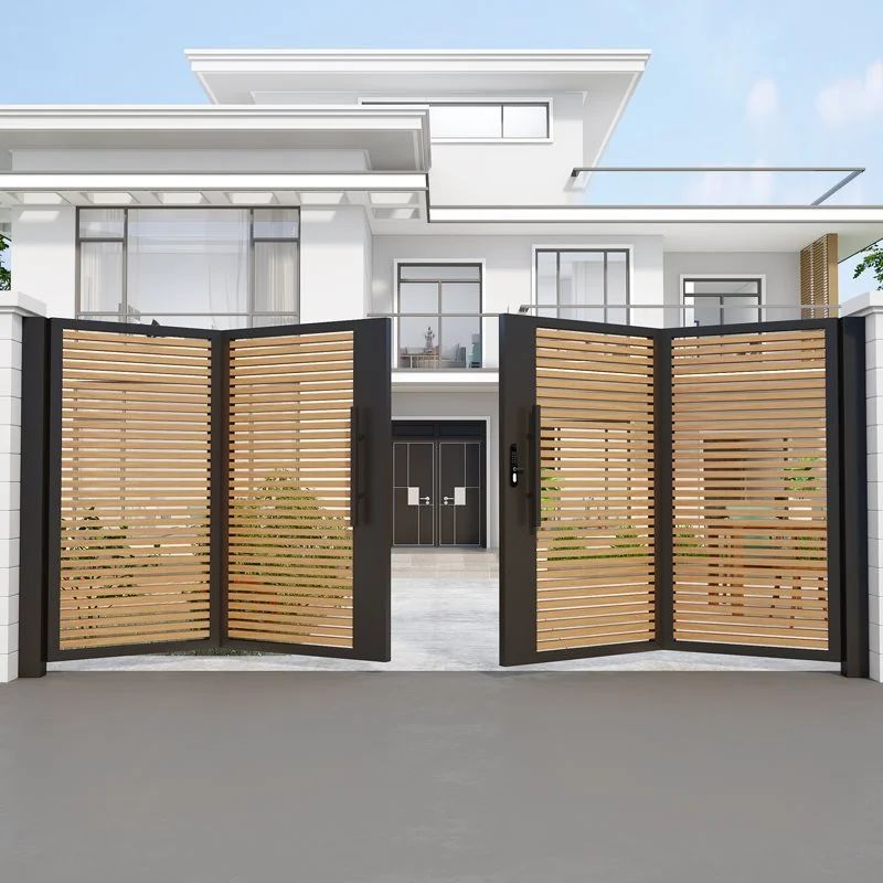 High Quality Modern Motorized Stainless Steel Bifold Gate Retractable Automatic Opening for House Driveway Folding Gate Design