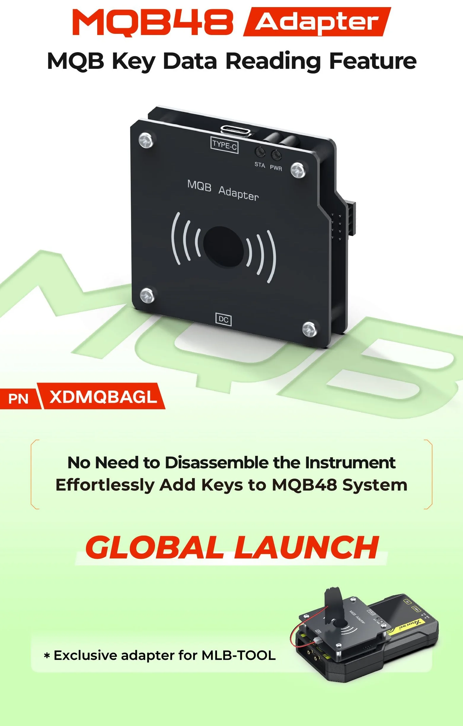XDMQBAGL MQB Adapter No Need to Disassemble the Instrument Work with MLB Tool