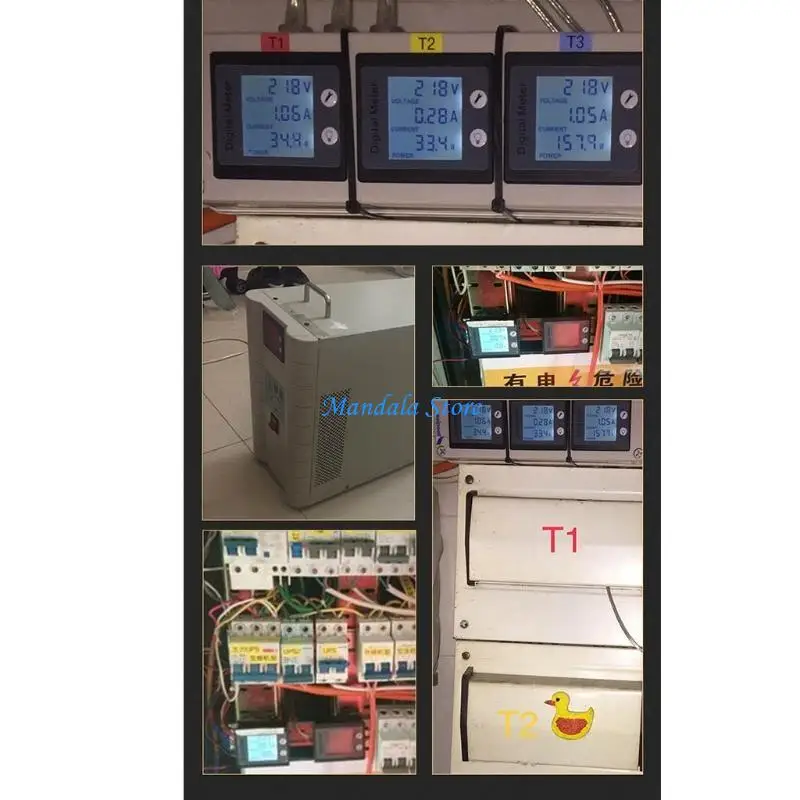 

U2JC Meter Panel Multifunctional Digital Voltmeter Current Energy Gauge LED Display Closed/Open Type 80-260V 100A