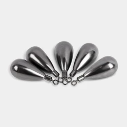 Plombs de pêche en acier au tungstène, poids en forme de goutte, accessoires d'anneau de percussion, 1.8g, 2.7g, 3.5g, 7g, 10.5g, 14g, 10 pièces, 5 pièces