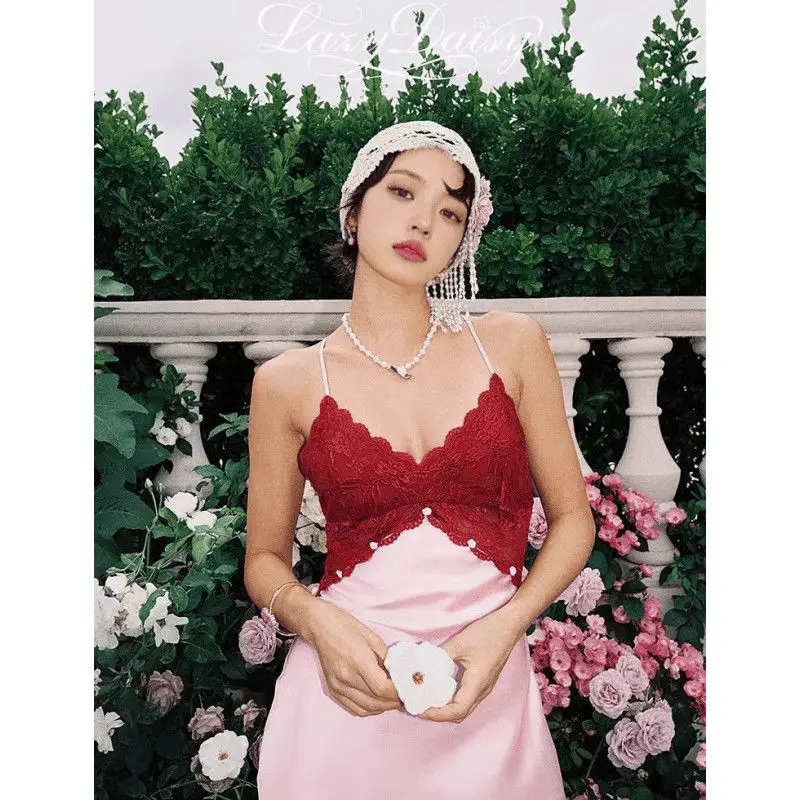 

Летняя прозрачная кружевная ночная рубашка Royalcore, 205, платье-комбинация с v-образным вырезом, кокетка, эстетичная роскошная одежда для сна, домашняя одежда