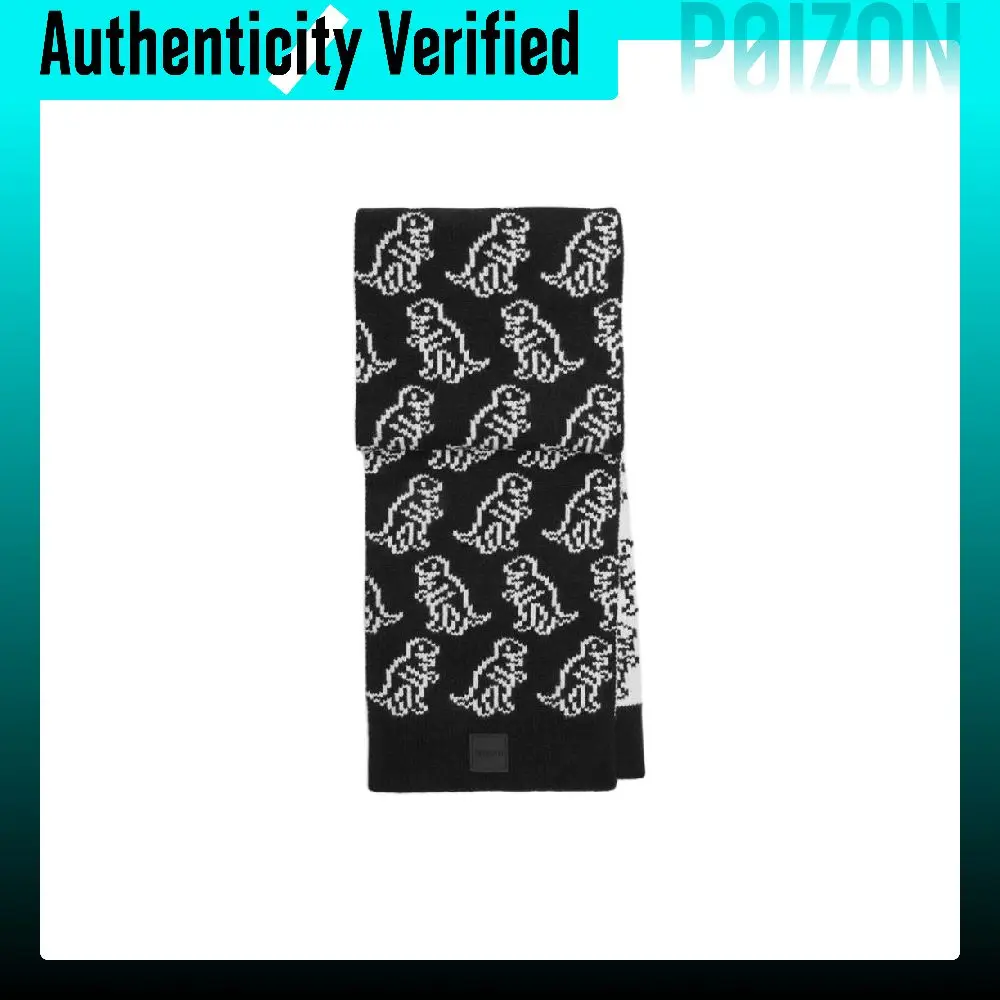 COACH Wool Knit Scarves Unisex Black CCN79-BLK