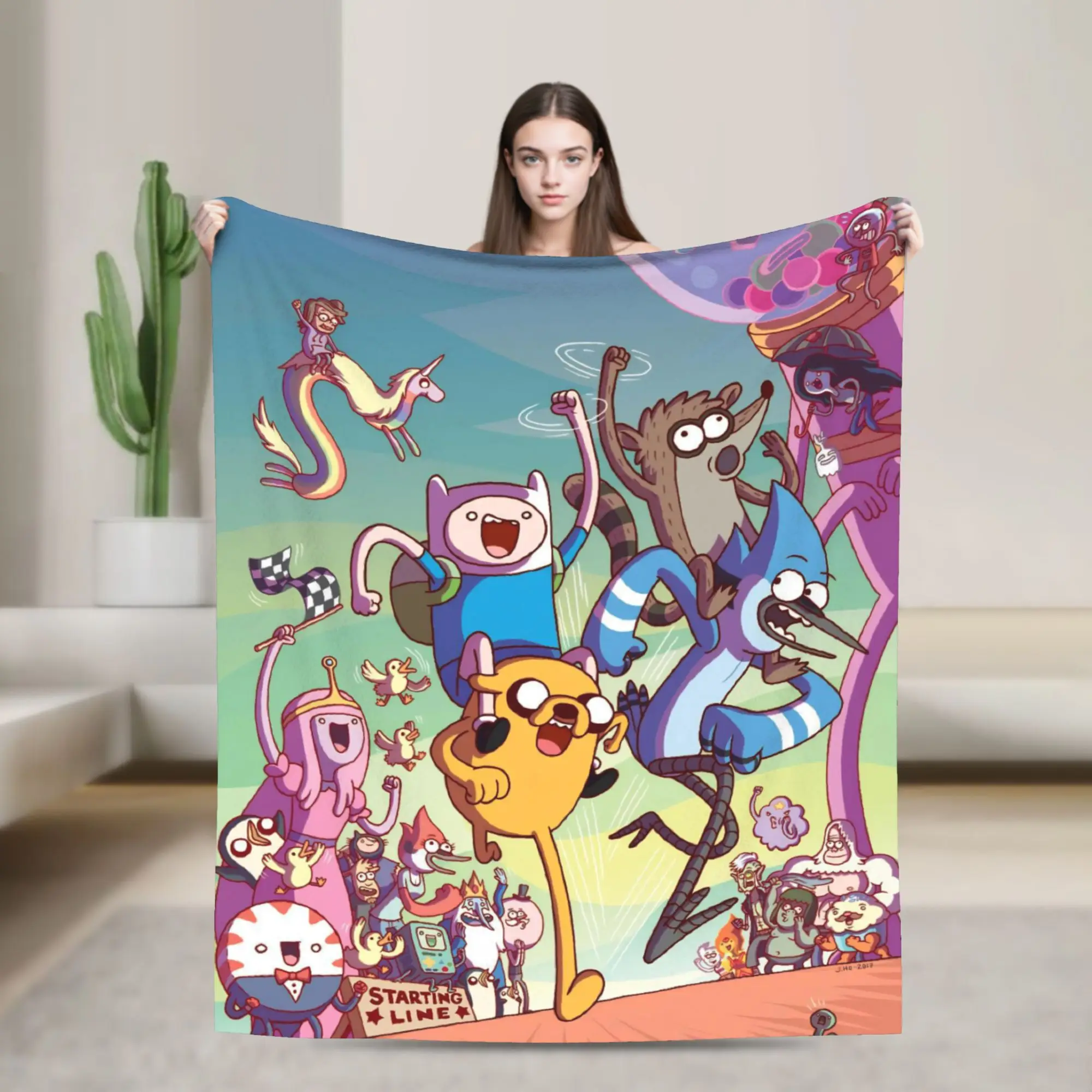 Regulars Show Cartoon Character Blanket for Couch  Fuzzy Soft Plush Blanket 50x60 Inch Multiple Sizes Bedspreads for All Seasons