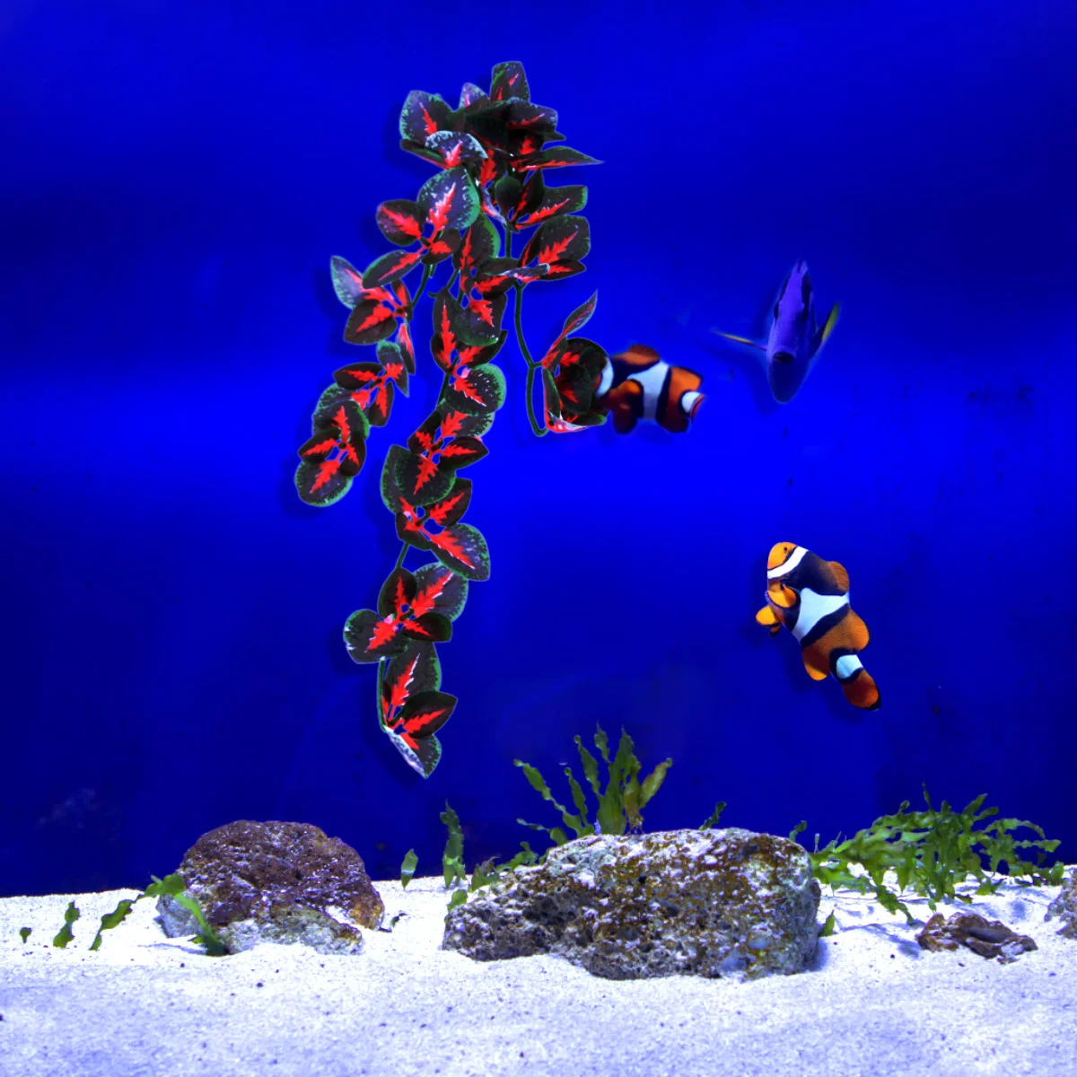 

16 Inches Realistic Artificial Aquarium Plants Plastic Water Grass for Fish Tank Decorations Underwater Landscape Brighten Vivid