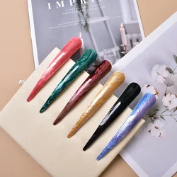 Fashion Simple Solid Color Women's Hair Clip Acrylic Geometric Glossy Rectangular Horn Clip Women's Hair Accessories