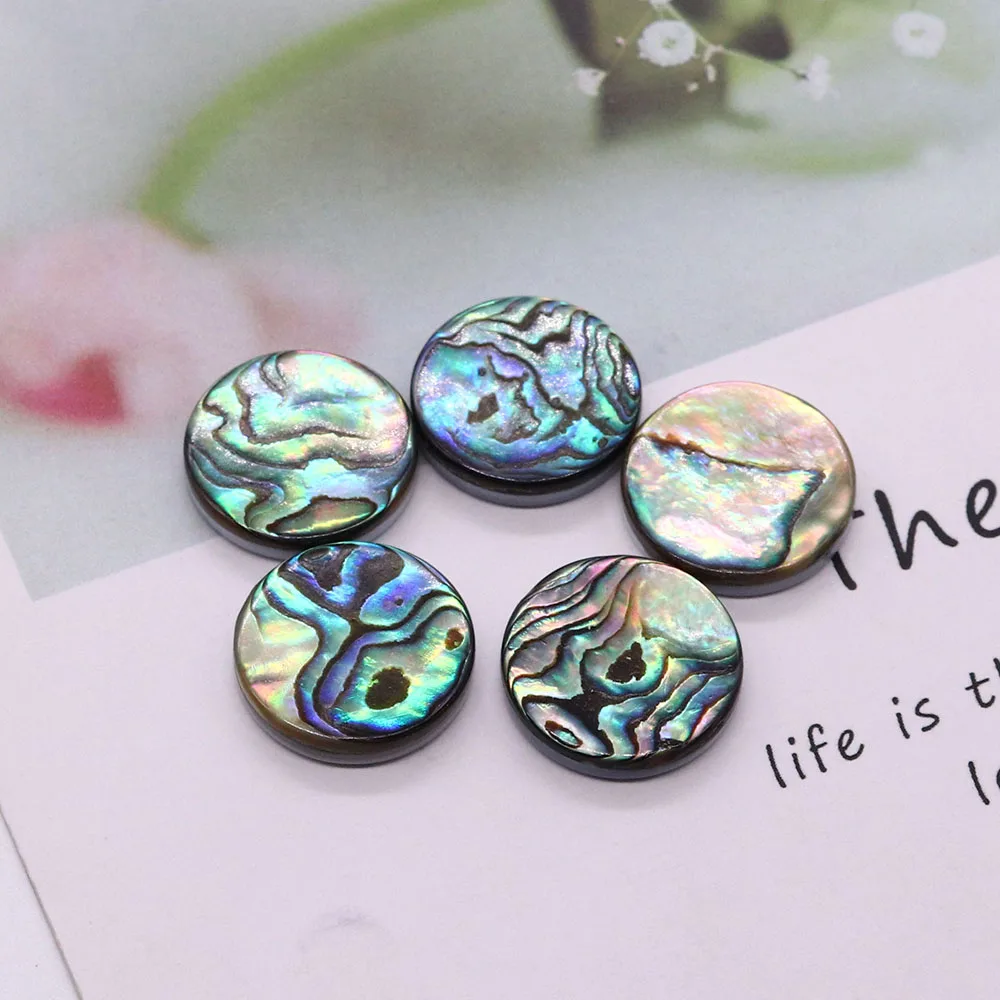 10-20mm Fashion Round Abalone Shell Beads Natural Non Porous Loose Beads Jewelry Making Necklace Bracelet Earring Accessories