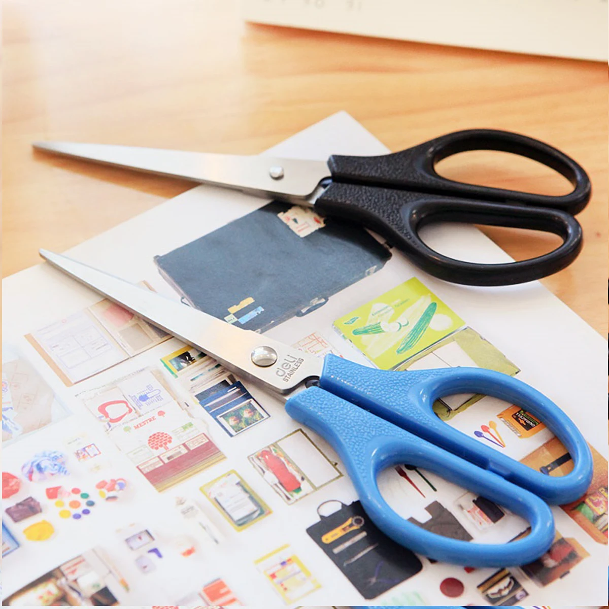 

Multifunctional office scissors, student stationery safety hand-cutting scissors, courier package cutting and trimming tools