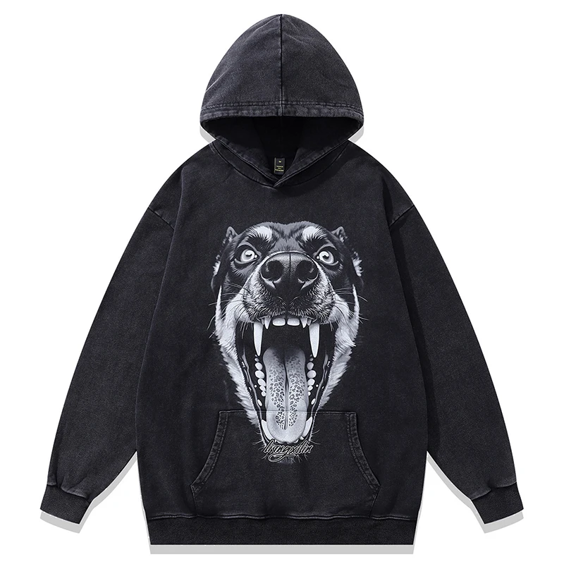 

Осенние мужские потертые пуловеры с капюшоном в стиле хип-хоп, гранж, жестокая собака, спортивный костюм, уличная одежда, хлопковые толстовки с капюшоном в стиле Харадзюку