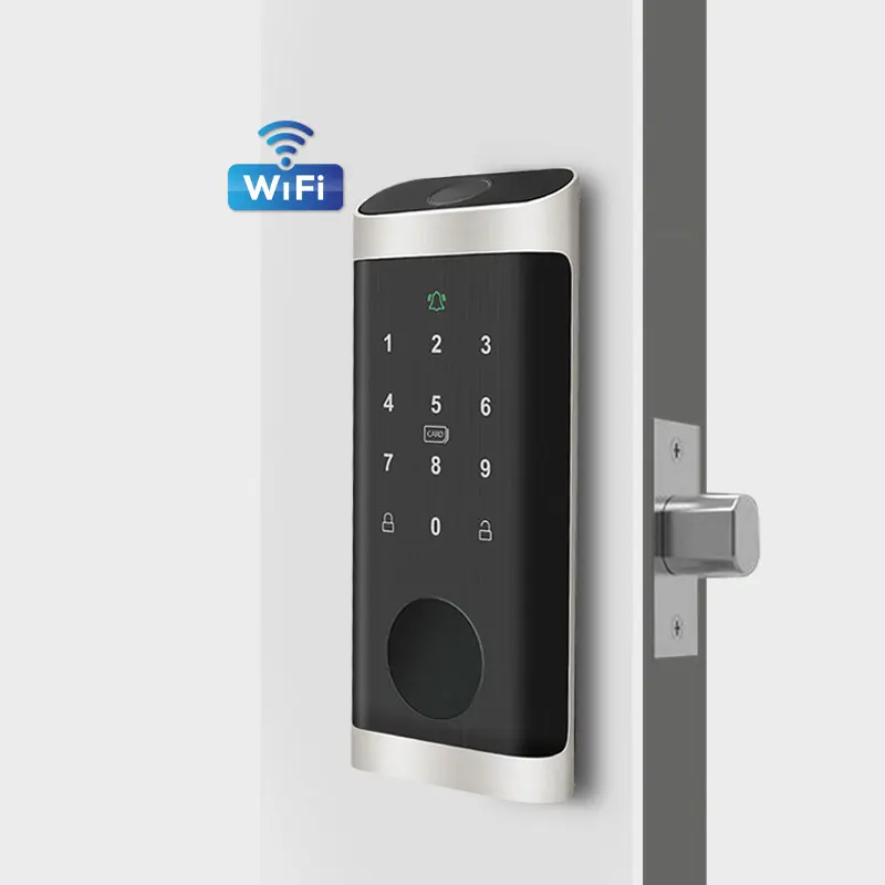 Tuya Wifi Security Wireless Door Lock for Smart Home Use Supporting App Password Fingerprint to unlock the door